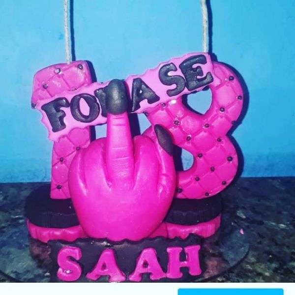 VELA PERSONALIZADA  - FODA-SE PINK